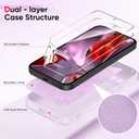 LeYi for Pixel-9A-Case: Google Pixel 9A Phone Case with 2PCS HD Screen Protector, Soft Liquid Silicone Shockproof, Slim & Anti-Scratch Phone Case for Google Pixel 9A, Purple