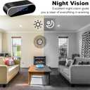 NJINALW Smart Clock Camera, WiFi HD 1080P Wireless Mini Camera with Night Vision, Motion Detection, and Remote Viewing, Nanny Cam for Baby/Elder/Pet Care, Home Indoor Security