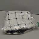 NDDYCU Black and White Farmhouse Shower Curtain,Boho Linen Fabric with Embroidered Plaid Pattern and Tassels for Bathroom,72" W×78" L