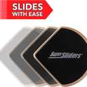 Super Sliders 7" Slide & Hide Reusable Furniture Sliders for Carpet - Effortless Moving and Surface Protection, Beige (4 Pack)