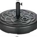 FLAME&SHADE Patio Umbrella Base Stand - 112 lbs 22" Fillable Outdoor Umbrella Base, Water Filled Heavy Duty Base for Table Market Umbrella Holder, Garden, Backyard, Pool, Beach(Black)