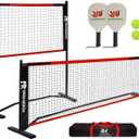 Hoverphenix 10FT Mini Pickleball Net, 4FT Adjustable Height Dink Training Rebounder Net with Paddles Set of 2, Pickleballs and Carry Bag for Outdoor Indoor Driveway Game, Easy Setup