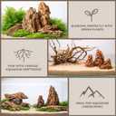 6.1-8.1 Inches Natural Dragon Stone, 6 PCS Large Aquarium Rocks for Aquascaping, Terrariums, Reptile Tanks & Aquarium Dcor