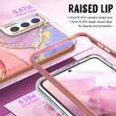 2 x Compatible with Samsung Galaxy S21 Case, Slim Stylish Design for Women, 360 Degree Protection, [with Glass Screen Protector] Dropped 3000 Tests, Pink