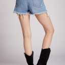 Current/Elliott Womens The Escapade Jean Short  Distressed Denim Summer Shorts (Blue)