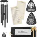 Memorial Gifts for Loss of Mom, 25''Memorial Wind Chimes for Loss of Mother Gifts, Condolence/Bereavement/Remembrance Gift,Windchimes in Memory Sympathy Gift,Funeral Decor for Garden Outside,Black
