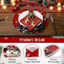 Lallisa 100 Pcs Christmas Snowman Disposable Paper Place Mats Red Let It Snow Winter 13'' Round Placemats Bulk Snowflakes Red Cardinals Seasonal Christmas Holiday Table Mats for Dining Decoration