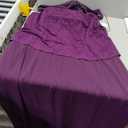 Alex Evenings Women's Plus Size Tea Length Jacket Dress with Sequin Beaded Trim, Eggplant, 22W