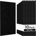 Olanglab Acoustic Wall Panels 10 Pack, 48 x 24 per Acoustic Panels Sound Absorbing, Sound Panels for Home Studio and Office, Plain Black