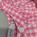 Flygo Womens Plaid Pajamas Sets 2 Piece Cotton Pj Set Puff Sleeve Ruffle Babydoll Shirt Gingham Pants Lounge Sets (Pink, XS)