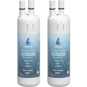 W10295370A Water Filter Replacement, Compatible with Everydrop Filter 1, Whirlpool EDR1RXD1, EDR1RXD1B, W10295370, WHR1RXD1, KAD1RXD1, P4RFKB2, P8RFWB2L, 46-9930, 46-9081 2PACK