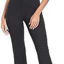 GymNatural Women's Sleeveless Jumpsuits Adjustable Spaghetti Flare Long Pant Romper Athletic One Piece Outfits, Black, Medium