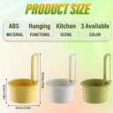 New Upgrade,2025 New Faucet Hanging Strainer,Kitchen Sink Drain Strainer,Sink Strainer Basket,Press Automatic Dumping Kitchen Draining Basket,Easy to Install, Fine Mesh (Green)