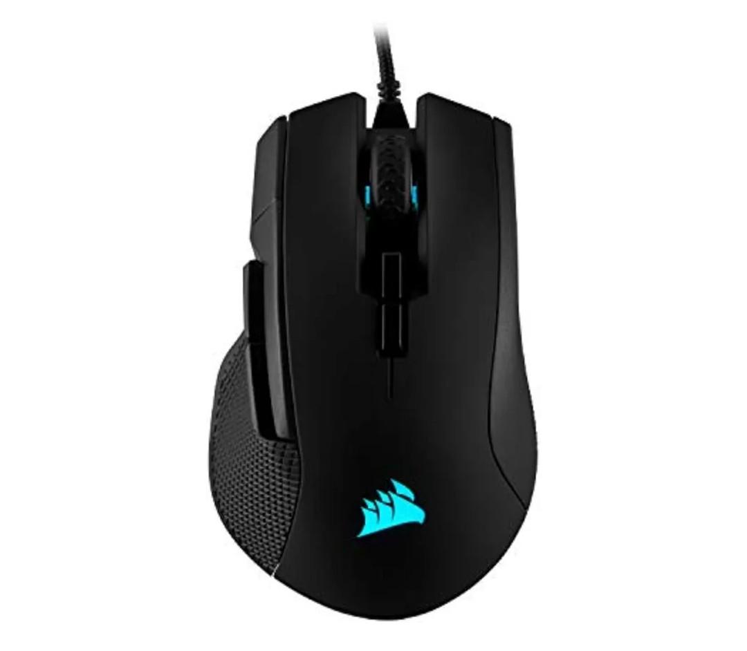 Corsair IRONCLAW RGB Wired FPS/MOBA Gaming Mouse – 18,000 DPI – 7 Programmable Buttons – Designed for Large Hands – iCUE Compatible – PC, Mac, PS5, PS4, Xbox – Black