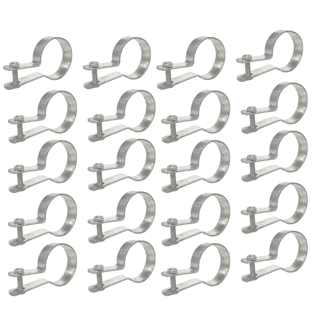2-3/8" Tension Band for Chain Link Fence,Heavy Duty Chain Link Brace Band Use for attaching Chain Link Fence Rails, gate Posts, Corner Posts, end Posts (2-3/8")