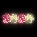 Dog Paw Neon Sign for Wall Decor, XOXO Paw & Bone LED Neon Light Decorations for Pet Store, Home, Living Room & Bedroom Decor, Dog Lovers' Home Wall Art Decor 16.5"x5.3"
