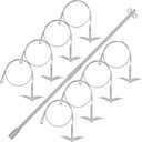 8 Pack Ground Anchors Shed Anchor Kit with Driving Rod, Earth Anchor Cable Stakes with 1/6" Galvanized Cable, Easy Hook Anchor for Shed, Greenhouse, Carports, Gazebo, Tent, Orchard.
