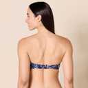 Amazon Essentials Womens Bandeau Swim Top (X-Large, Deep Blue Paisley)