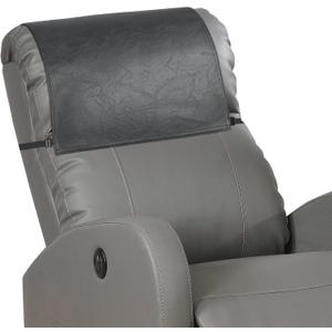 Recliner Headrest Protector,Non Slip Waterproof Headrest Cover,Leather Recliner Headrest Cover for Sofa,Furniture,Living Room,Office Chair 17x27 in(Dark Gray)