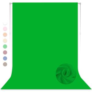 Green Screen Backdrop for Photoshoot, Professional Photo Backdrop Background Curtain for Product PhotographyPortraits, Wedding, Party, Live Streaming Video Recording 8X10 FT (Background Only)