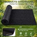Nuanchu 2 x 20 ft Recycled Rubber Walkway, Black Rubber Mulch Mat Roll for Landscaping Outdoor, Imitation Grass Design Natural Looking Mulch Solution for Garden Pathway, Barrier & Edging Border