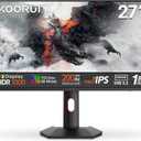KOORUI Monitor, 27 1ms 200Hz Gaming Monitor, Mini-LED Panel- 1440P WQHD 300000:1 Contrast Ratio Computer Screen, HDR 1000 Display, 97% DCI-P3, Tilt Adjustable, HDMI/DP, Eye Care