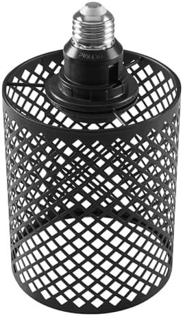 WOERFU E26 to E26 Edison Light Fixture Vintage Black Metal Cage Light for Wall Sconce Pendant Floor Lamp & Ceiling Light Fixture