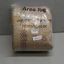 LIVEBOX Scalloped Washable 5x7 Rug, Easy Jute Tan Rugs for Living Room, Indoor Geometric Rug for Bedroom, Outdoor Farmhouse Non-Slip Rug Dining Room Mat Morden Carpet Area Rug for Home Office (Tan/Border 2)