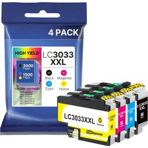 LC3033XXL Ink 4-Pack Replacement for Brother LC3033 Ink Cartridges BK/C/M/Y LC3033XXL LC3035 XXL High Yield for Brother MFC-J995DW MFC-J805DW MFC-J815DW MFC-J995DWXL MFC-J805DWXL MFC-J815DWXL Printer LC3033XXL Ink 4-Pack Replacement for Brother LC3033 Ink Cartridges BK/C/M/Y LC3033XXL LC3035 XXL High Yield for Brother MFC-J995DW MFC-J805DW MFC-J815DW MFC-J995DWXL MFC-J805DWXL MFC-J815DWXL Printer