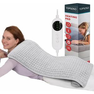 Large Heating Pad, 21"x41" Extra Large Heating Pad for Back Pain Relief Electric Heating for Period Cramps Shoulders Pain Relief Moist/Dry Heat 10 Heat Setting Auto Shut Off Gift for Women Men