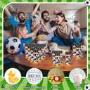 Skylety 16 Pcs Soccer Party Cups 12oz Soccer Plastic with Lids Reusable Drinking Tumbler Bulk for Sports Themed Birthdays Team Gifts Holiday Party Decor Supplies