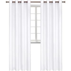 BGment Room Darkening Curtains 95 Inches Long - Grommet Thermal Insulated Drapes Window Treatment Curtains for Bedroom, 2 Panels, 52 x 95 Inch, Pure White