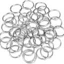OWLKELA Binder Rings 1 Inch (50 Pack), Loose Leaf Binder Ring, Metal Book Rings, Rings for Flash Cards, Flash Card Rings, Index Card Rings, Clip Rings, Nickel Plated Steel Binder Rings, Key Rings (Silver)