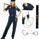 Morph Police Officer Costume - Adult Women's Cop Costume, Size M