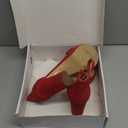 DREAM PAIRS Women's Platform Chunky High Heeled Sandals Open Toe Block Heels Ankle Strap Dress Shoes for Wedding Party Evening (6.5, Red)