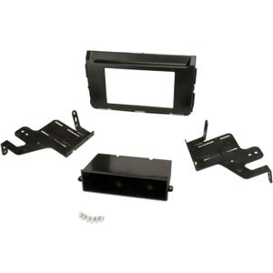 Scosche NN1682B Double DIN or Single DIN with Storage Pocket Radio Install Dash Kit Compatible with Select 20016-2019 Nissan Titan - Aftermarket Car Stereo Installation Kit - See Fit Guide in Images