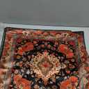 Vintage Floral Soft Velvet Throw Pillow Covers 18x18 In Boho Pillowcases, Turkish Antique Ethnic Tribal Decor Double Sided Pattern Cushion Cover for Sofa, Living Room, Farmhouse, Black, 2 Pack