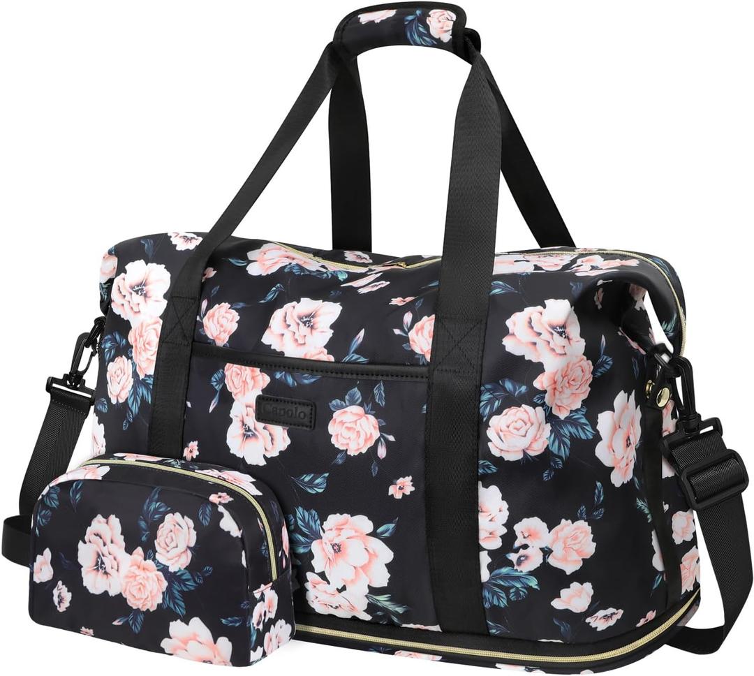 Expandable Travel Duffle Bags Weekender Overnight Bags for Women Men Hospital Bag for Women Labor Delivery with Toiletry Bag Waterproof