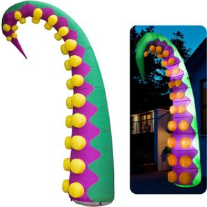 TrendBox Inflatable 14.7 Foot Giant Octopus Tentacles with Blower and Light String, Used for Halloween Party Decoration and Advertising - Mold B