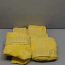 Ultra Soft 6 Pack Cotton Towel Set, Contains 2 Bath Towels 28x55 inch, 2 Hand Towels 16x24 inch & 2 Wash Coths 12x12 inch, Ideal Everyday use, Compact & Lightweight - Yellow 