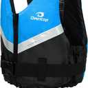 Owntop Swim Vest Youth, Ultra Thin Swim Jacket Kids 75-125 lbs, Comfortable Crotch Strap Buckles Zipper, Swimming Training, Kayak, Boating, Watersports (Blue, XS/ S)