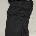 Women's Sexy Ruched Bodycon Mini Dress Square Neck Ruffle Hem Club Party Short Tank Dresses, Size M
