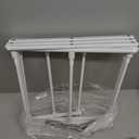 ZOES HOMEWARE 4-Tier Clothes Drying Rack, 4ft High Foldable Drying Rack Clothing for Indoor & Outdoor, Portable Collapsible Laundry Dryer for Laundry Room and Apartment, White 29" L x 49" H x 11.5" W