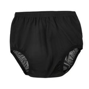 AQX Adult Cloth Diaper Cover for Incontinence, Active Waterproof Leakproof Latex Pants, Noiseless Reusable Washable Pull Up Plastic Pants (No Cotton Inside, S)