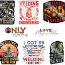 2 x 10PCs-2" Hardhat Stickers for Adults, Waterproof Vinyl Water Bottle Stickers for Welding Helmet, Tool Boxes, Mechanic Tools, Blue Collar Gifts for Men