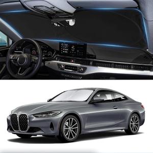 for BMW 4 Series Windshield Sun Shade Sunshade Fit for 2021-2024 2025 BMW 4-Series 2DR Coupe Convertible Sun Visor for M4, 428i 430i 435i 440i Base Sport Front Window Shield Accessories
