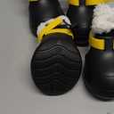 Dog Shoes for Small Medium Large Dogs,Winter Dog Snow Boots & Paw Protectors Waterproof for Cold Weather & Hard Floors,Adjustable Anti-Slip Dog Booties with Removable Wool Liner (Black, 9)