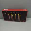 YAUNGEL Christmas Window Candles, 6 Pack Battery Operated Flameless Taper Candles for Windows with Timer Remote, Electric Candle Lights with Candle Holders Suction Cups for Christmas (Gold Base)