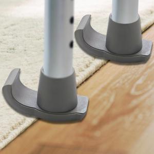 Aliseniors Walker Ski Glides - 2 Pack Universal Fit Walker Accessories for Seniors Folding Walkers - Walker Feet Replacement, Gray