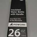 POWCAN 26 oz Insulated Water Bottle with 2-in-1 Straw and Spout Lid, Keep Cold 24H, Leak-Proof, Fits in Car Cup Holder, Stainless Steel Water Bottle for Sports, Travel, and School (Dark Knight)